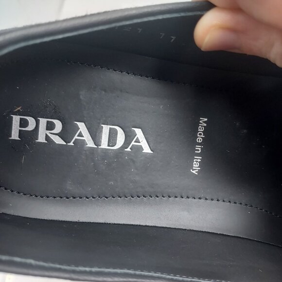 Prada Logo Black Mens Suede Loafer Size UK 11 /US 12 MENS Comes with box and dus - Picture 9 of 10
